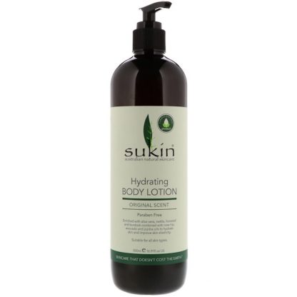 SUKIN, HYDRATING BODY LOTION, ORIGINAL SCENT, 16.9 FL OZ / 500ml