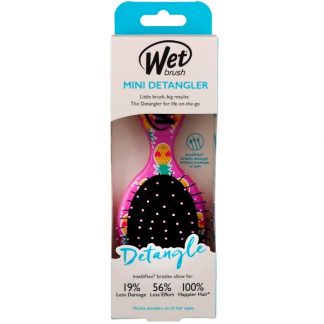 WET BRUSH, MINI DETANGLER BRUSH, HAPPY HAIR PINEAPPLE, 1 BRUSH