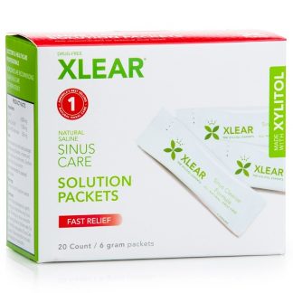 XLEAR, SINUS CARE SOLUTION PACKETS, FAST RELIEF, 20 COUNT, 6 G EACH