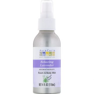 AURA CACIA, AROMATHERAPY ROOM & BODY MIST, RELAXING LAVENDER, 4 FL OZ / 118ml