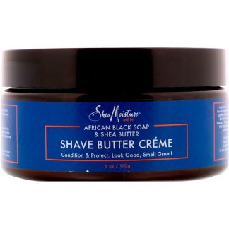 SHEAMOISTURE, AFRICAN BLACK SOAP & SHEA BUTTER, SHAVE BUTTER CREME, 6 OZ / 170g