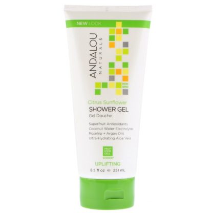 ANDALOU NATURALS, SHOWER GEL, CITRUS SUNFLOWER, UPLIFTING, 8.5 FL OZ / 251ml