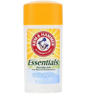 ARM & HAMMER, ESSENTIALS NATURAL DEODORANT, FOR MEN AND WOMEN, UNSCENTED, 2.5 OZ / 71g