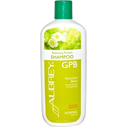 AUBREY ORGANICS, GPB BALANCING PROTEIN SHAMPOO, ROSEMARY PEPPERMINT, NORMAL, 11 FL OZ / 325ml