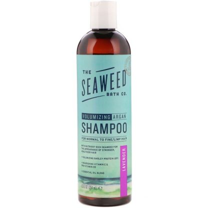 THE SEAWEED BATH CO., VOLUMIZING ARGAN SHAMPOO, LAVENDER, 12 FL OZ / 354ml