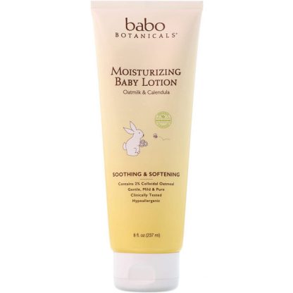 BABO BOTANICALS, MOISTURIZING BABY LOTION, OATMILK & CALENDULA, 8 FL OZ / 237ml