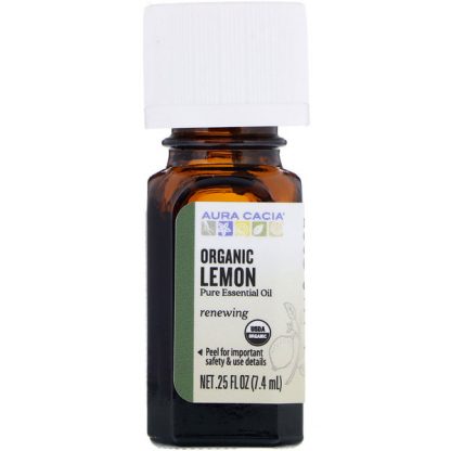 AURA CACIA, ORGANIC LEMON, .25 FL OZ / 7.4ml