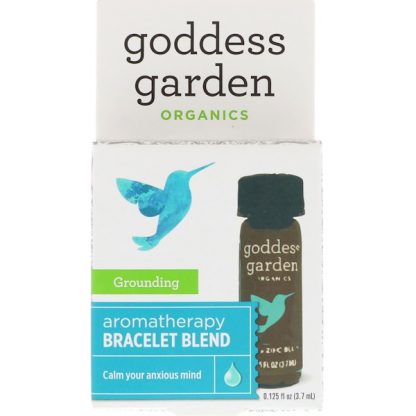 GODDESS GARDEN, ORGANICS, GROUNDING, AROMATHERAPY BRACELET BLEND, 0.125 FL OZ / 3.7ml