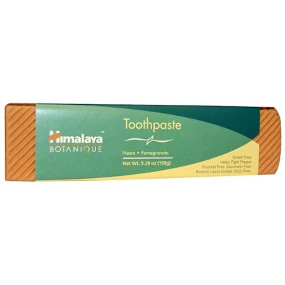 HIMALAYA, BOTANIQUE, TOOTHPASTE, NEEM, POMEGRANATE, FLUORIDE FREE, 5.29 OZ / 150g