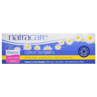 NATRACARE, ORGANIC COTTON TAMPONS, SUPER PLUS, 20 TAMPONS