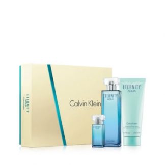 CALVIN KLEIN CK ETERNITY AQUA 3 PCS GIFT SET FOR WOMEN