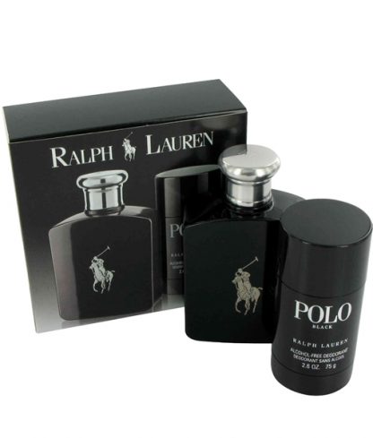 RALPH LAUREN POLO BLACK TRAVEL EXCLUSIVE 2PCS GIFT SET FOR MEN