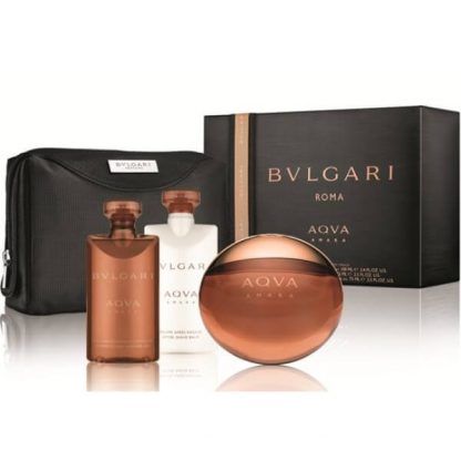 BVLGARI AQVA AMARA COFFRET 4PCS GIFT SET FOR MEN